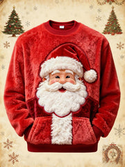 Men's Christmas Santa Claus Art Crew Neck Sweatshirt