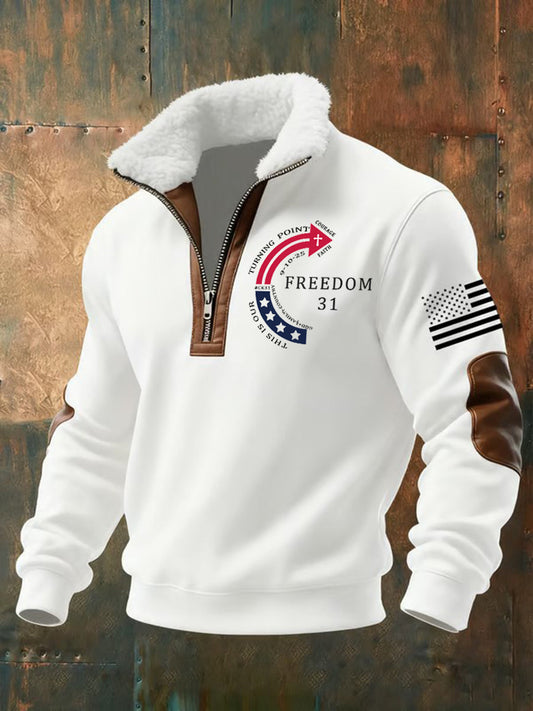 Men's This Is Our God Family Country Freedom 31 Printed Sweatshirt