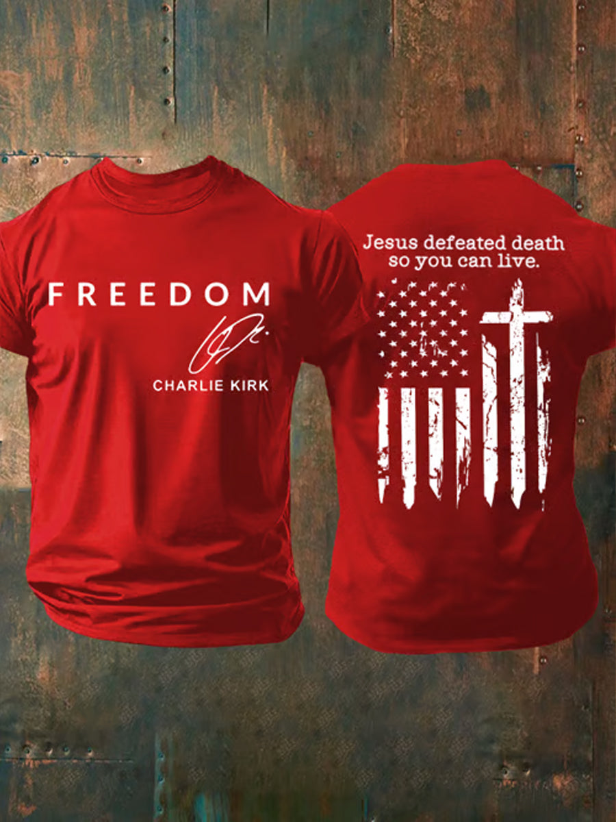 Men's Freedom Is Not Free R.I.P Charlie Kirk Short Sleeve T-shirt