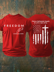 Men's Freedom Is Not Free R.I.P Charlie Kirk Short Sleeve T-shirt