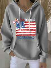 Women's Red White & Blueberries Casual Hoodie