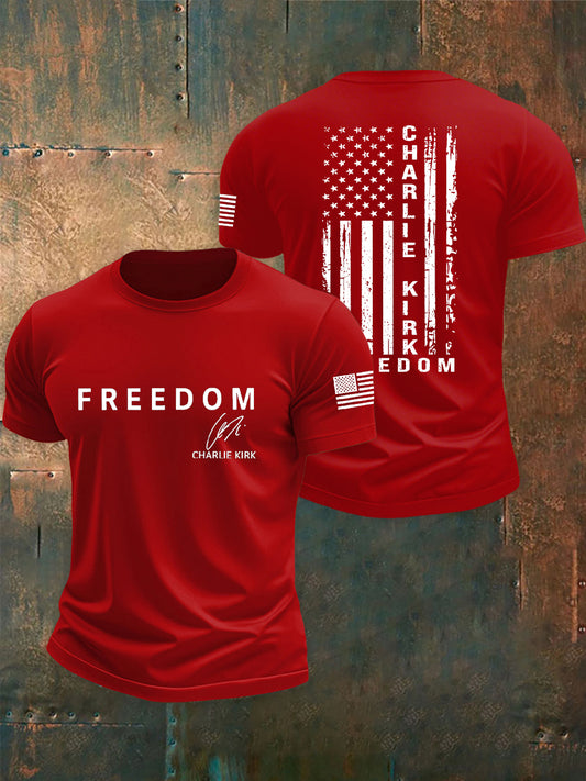 Men's Freedom Is Not Free R.I.P Charlie Kirk Short Sleeve T-shirt