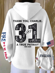 Women's Freedom True Patriot Memorial Printed Hoodie