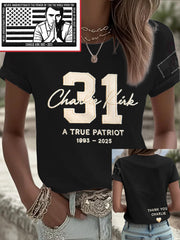 Women's Freedom True Patriot Memorial Printed T-shirt