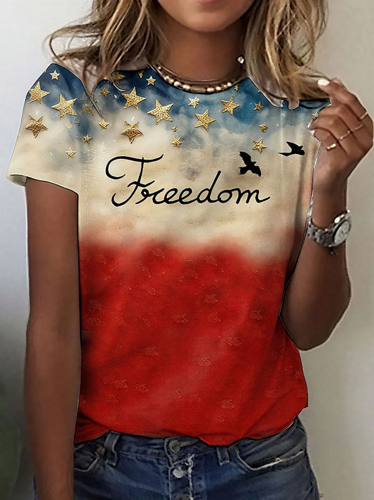 Women's Freedom Flag T-Shirts