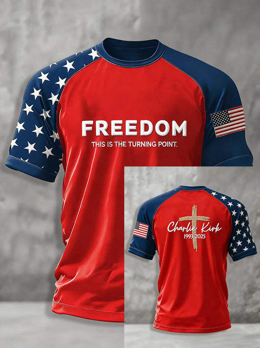 Men's Freedom Is Not Free R.I.P Charlie Kirk Short Sleeve T-shirt