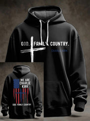 Men's Charlie Kirk Oversized Drop-Shoulder Hoodie