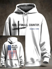 Men's Charlie Kirk Oversized Drop-Shoulder Hoodie