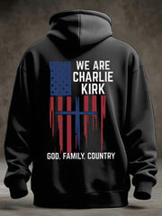 Men's Charlie Kirk Oversized Drop-Shoulder Hoodie