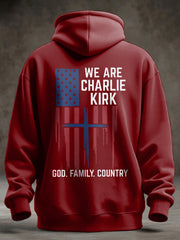 Men's Charlie Kirk Oversized Drop-Shoulder Hoodie