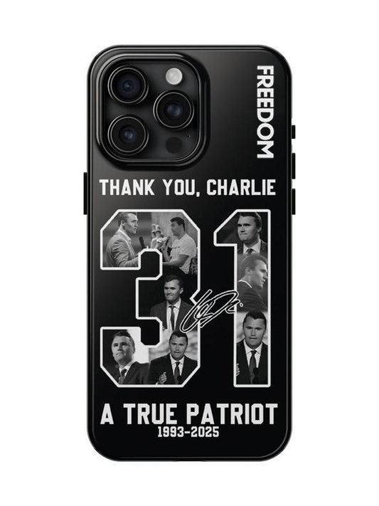 Liberty Charlie Kirk Phone Case, Patriot Charlie Kirk Signed Phone Case