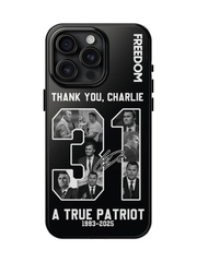 Liberty Charlie Kirk Phone Case, Patriot Charlie Kirk Signed Phone Case