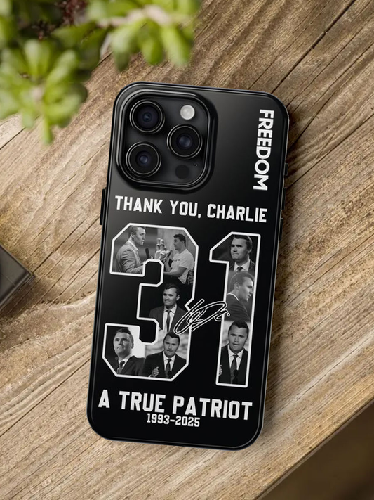 Liberty Charlie Kirk Phone Case, Patriot Charlie Kirk Signed Phone Case