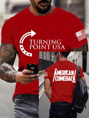 Men's Limited Edition Charlie Kirk US Comeback Tour Shirt T-shirt