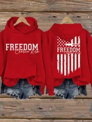 Women's Freedom USA Flag Print Hoodie