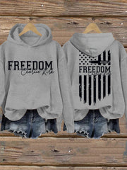 Women's Freedom USA Flag Print Hoodie