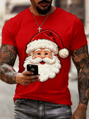 Men's Christmas Santa Claus Art Short Sleeve T-shirt