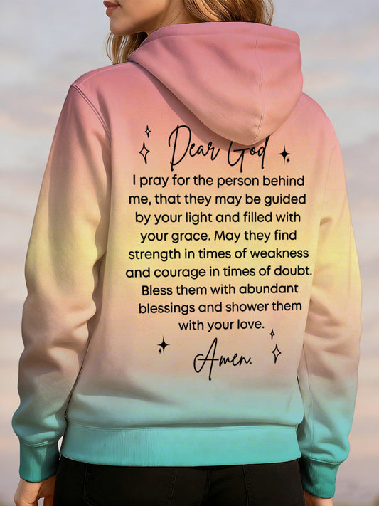 Women's I Pray For The Person Behind Me Printed Sweatshirt